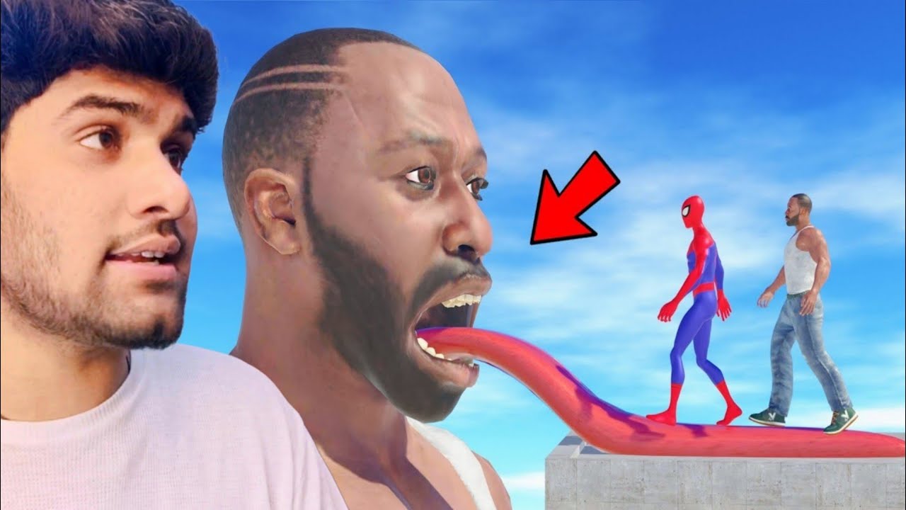 🔥GIANT FRANKLIN Eats Spider-Man & hulk !! | Indian Bike Driving 3D Funny Experiment ‎⁨@HeligamerSSS 