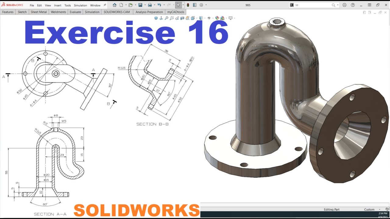 SOLIDWORKS 3D. Thực hành vẽ khối 3D trong Solidworks (P16)/KhanhNV Channel