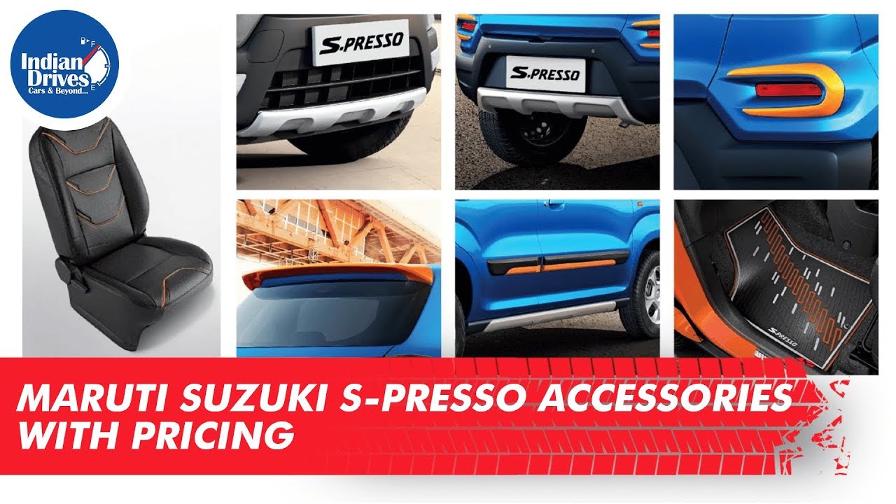 Maruti Suzuki S-Presso Accessories With Pricing Details