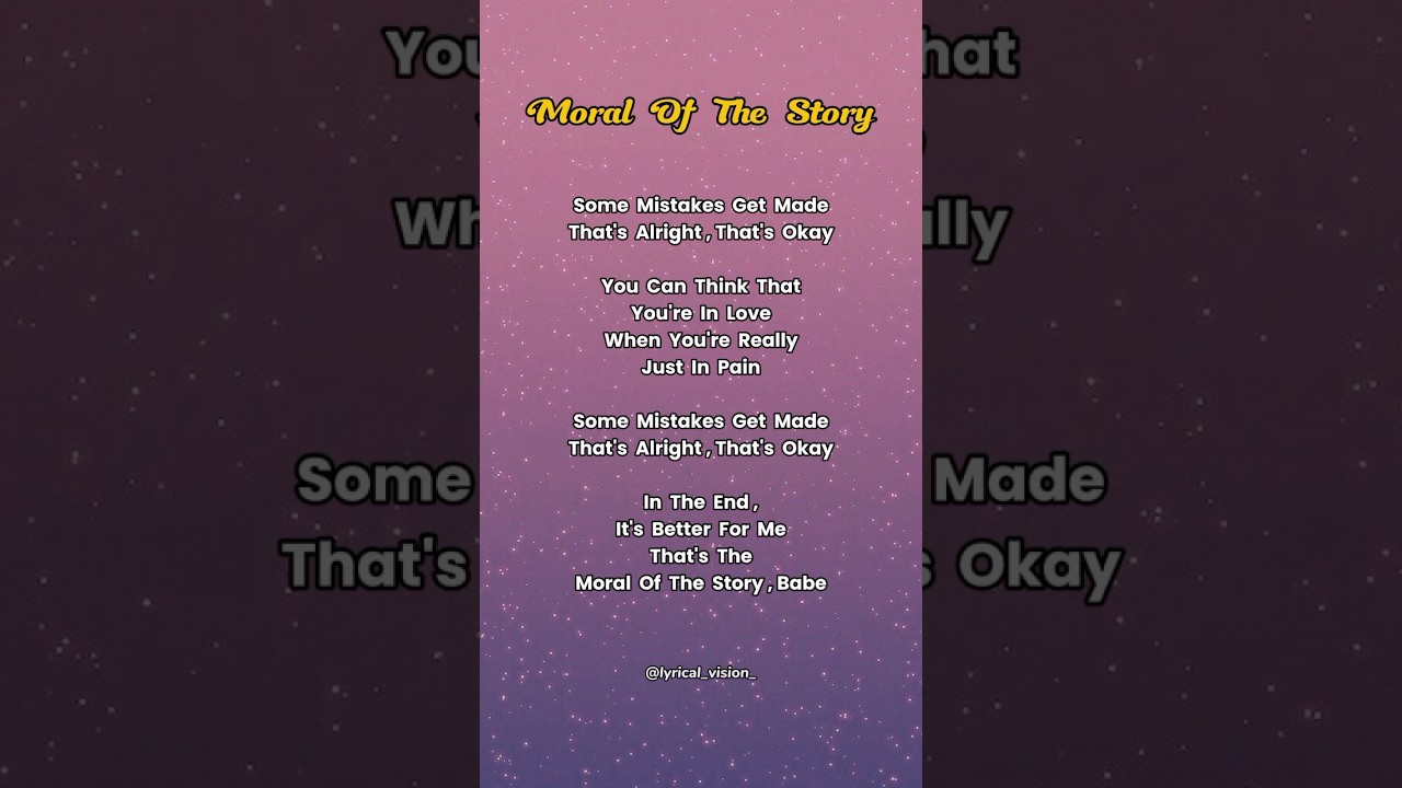 Moral of the Story ❤️&zwj;🩹. #karaoke #fyp #trywithyourownvoice #songlyrics #instrumental