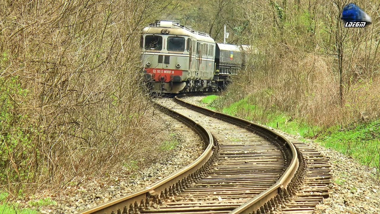 LDE2100 60-1317-6&60-1158-4 & Marfar CFR MARFA Heavy Freight Train in Apuseni Mountains07 April 2018