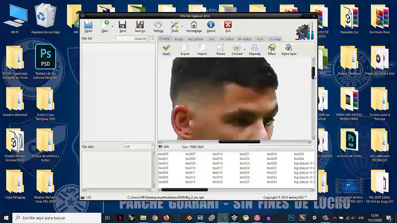 Tutorial de editar las gráficas del PES 2020 PC, menú, logos, banderitas de las competiciones, etc.