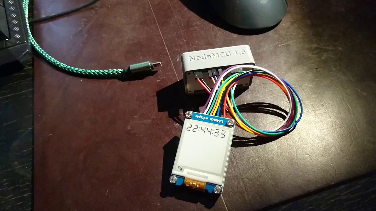 ESP8266 e-paper clock