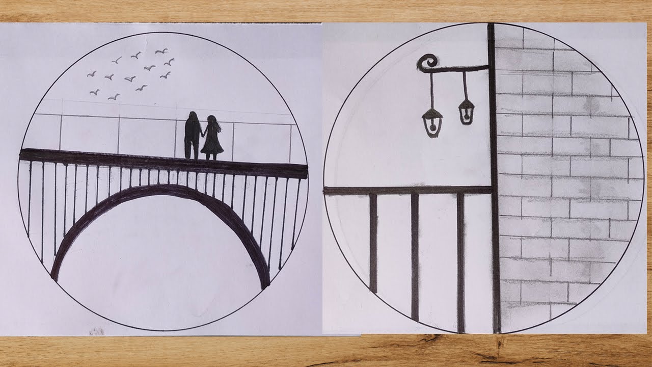 Amazing Illusions in a Circle | Easy Pencil Drawing for Beginners