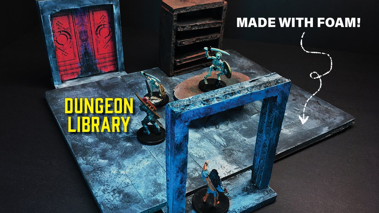 How to make a Dungeon Library Terrain Set 📙🧙💀 | Justonky DIY Terrain