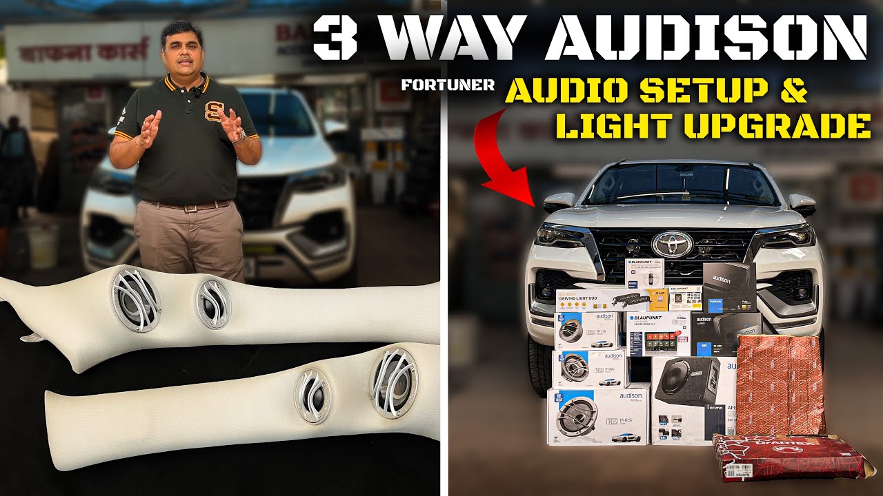 Ultimate Toyota Fortuner Audio and Light Upgrade with Premium Accessories | Audison 3 Way Setup