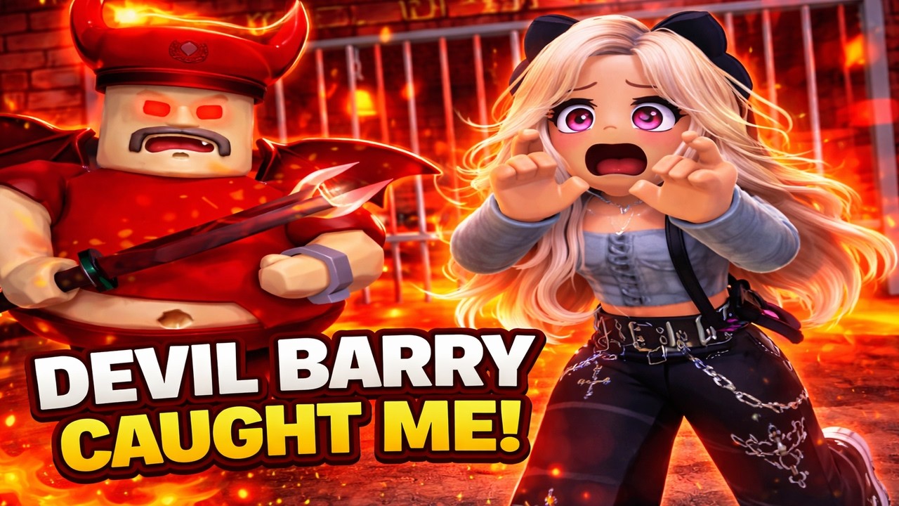 Escaping DEVIL BARRY’S Prison Run in Roblox (OBBY) 😈🔥