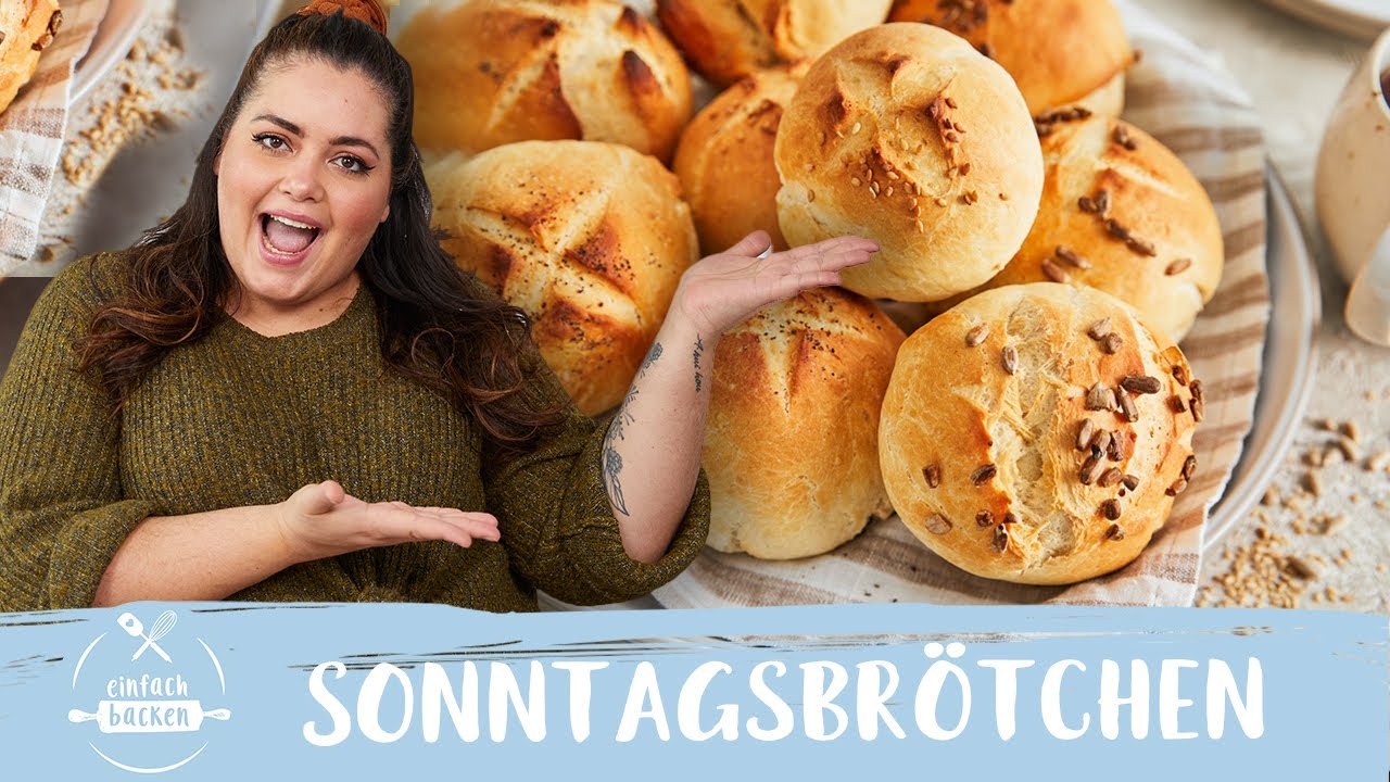 Sonntagsbrötchen | Brötchen selber machen | Brötchen Rezept  🧑‍🍳😊 I Einfach Backen