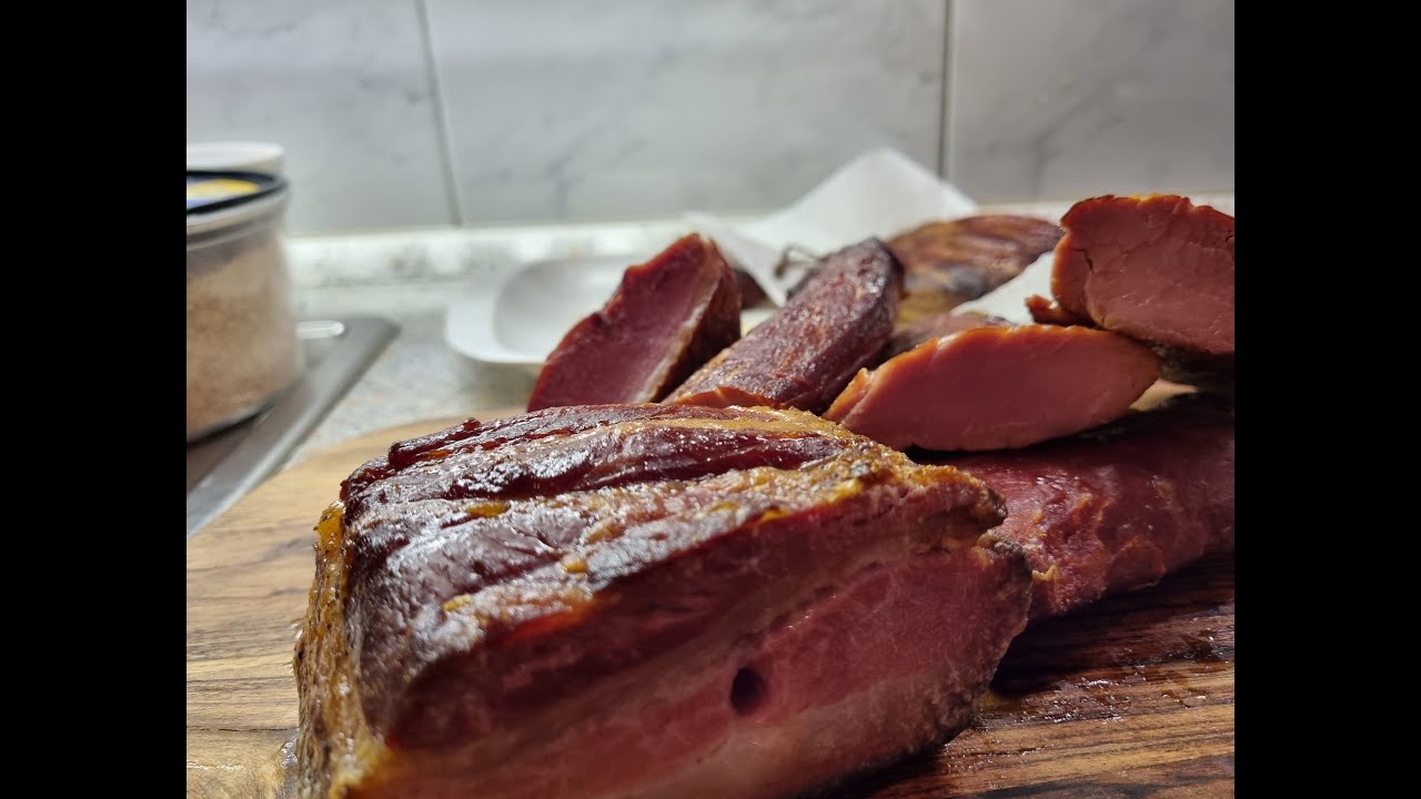 Ente und Schweinefleisch Räuchern