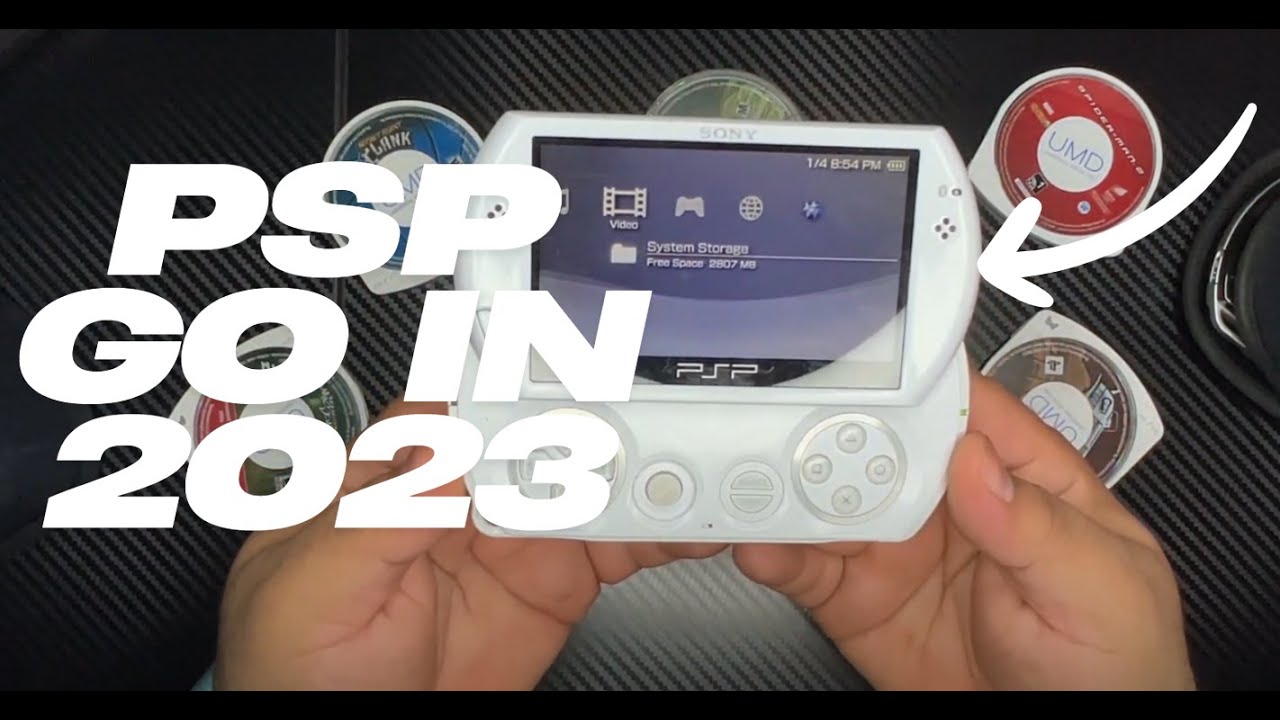 Playing a PSP Go in 2023