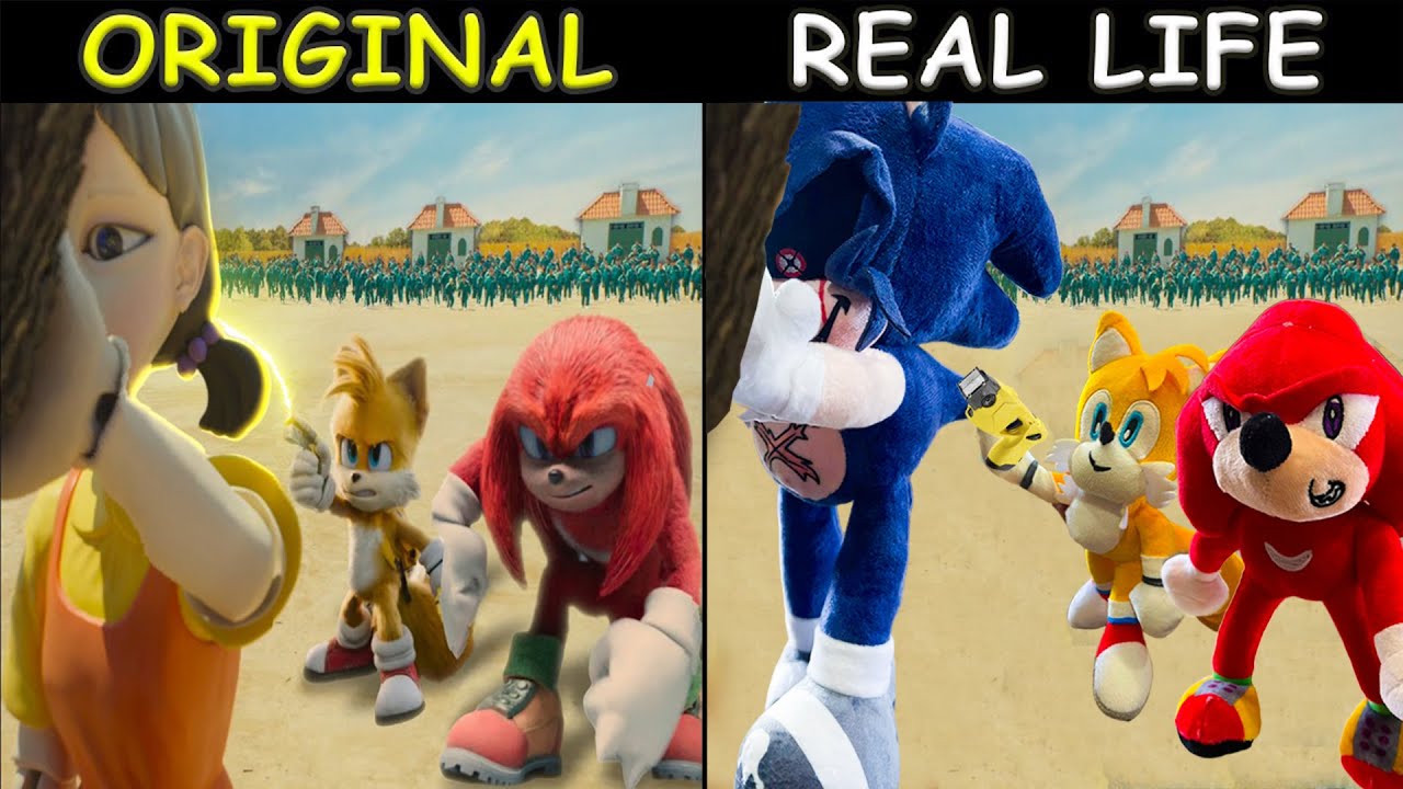 Shin Sonic vs Squid Game ! Tail & Knuckles | The Sonic Tapes Animation | Original vs Plush Toys