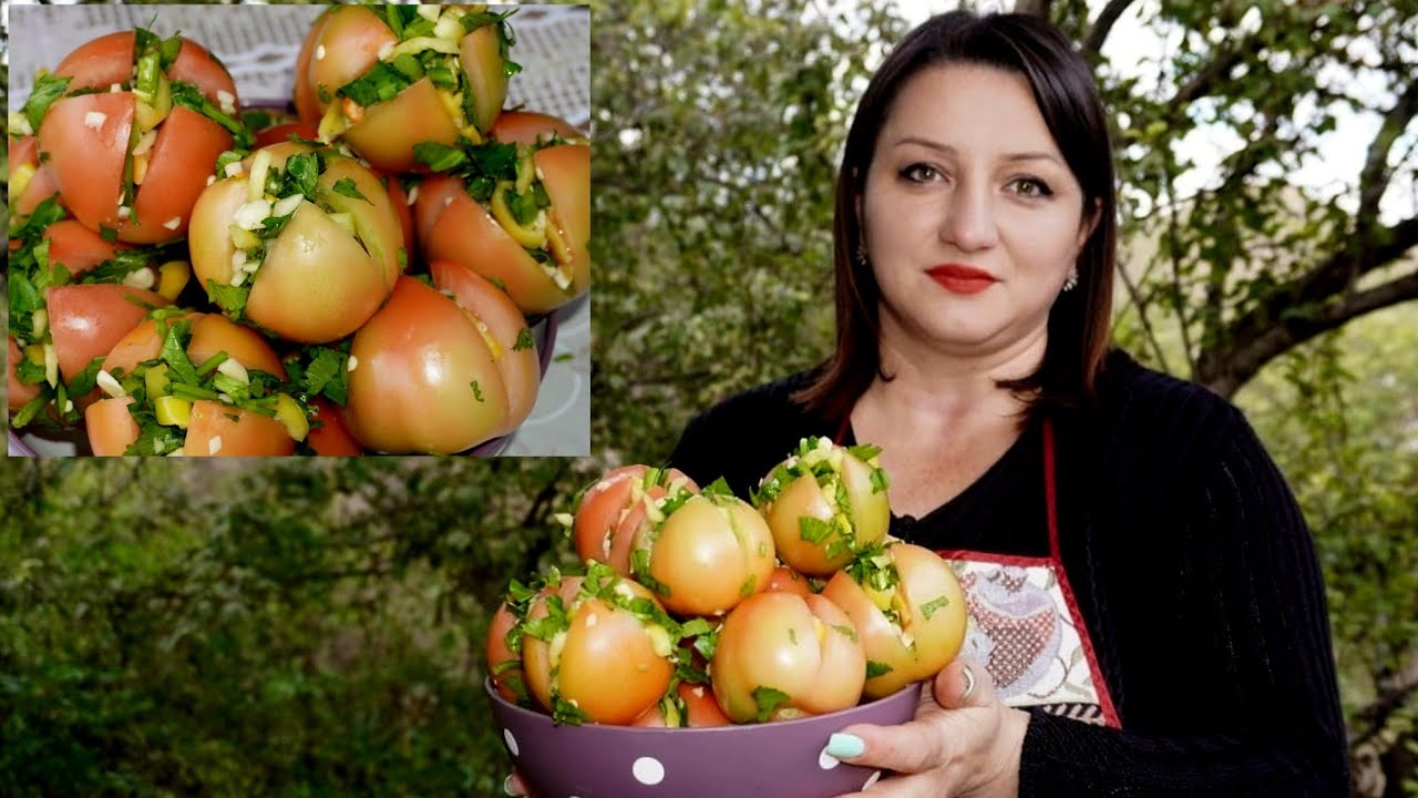 Լցոնած Լոլիկի ԹԹՈՒ - Квашенные Зелёные Помидоры с Начинкой на Зиму - Շամշադինի Համը - Шамшадин