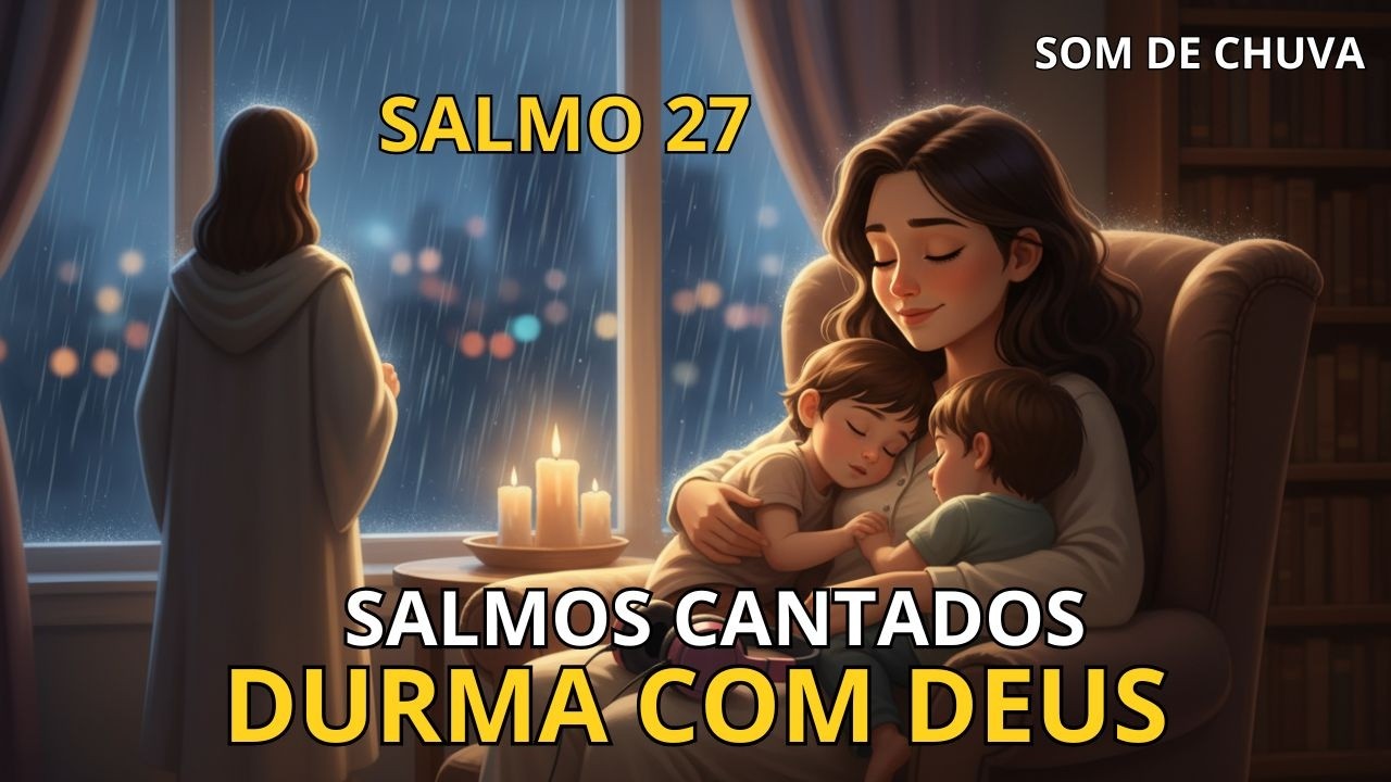 Salmo 27 Para Dormir Profundamente 🌙 Proteção de Deus e Som de Chuva