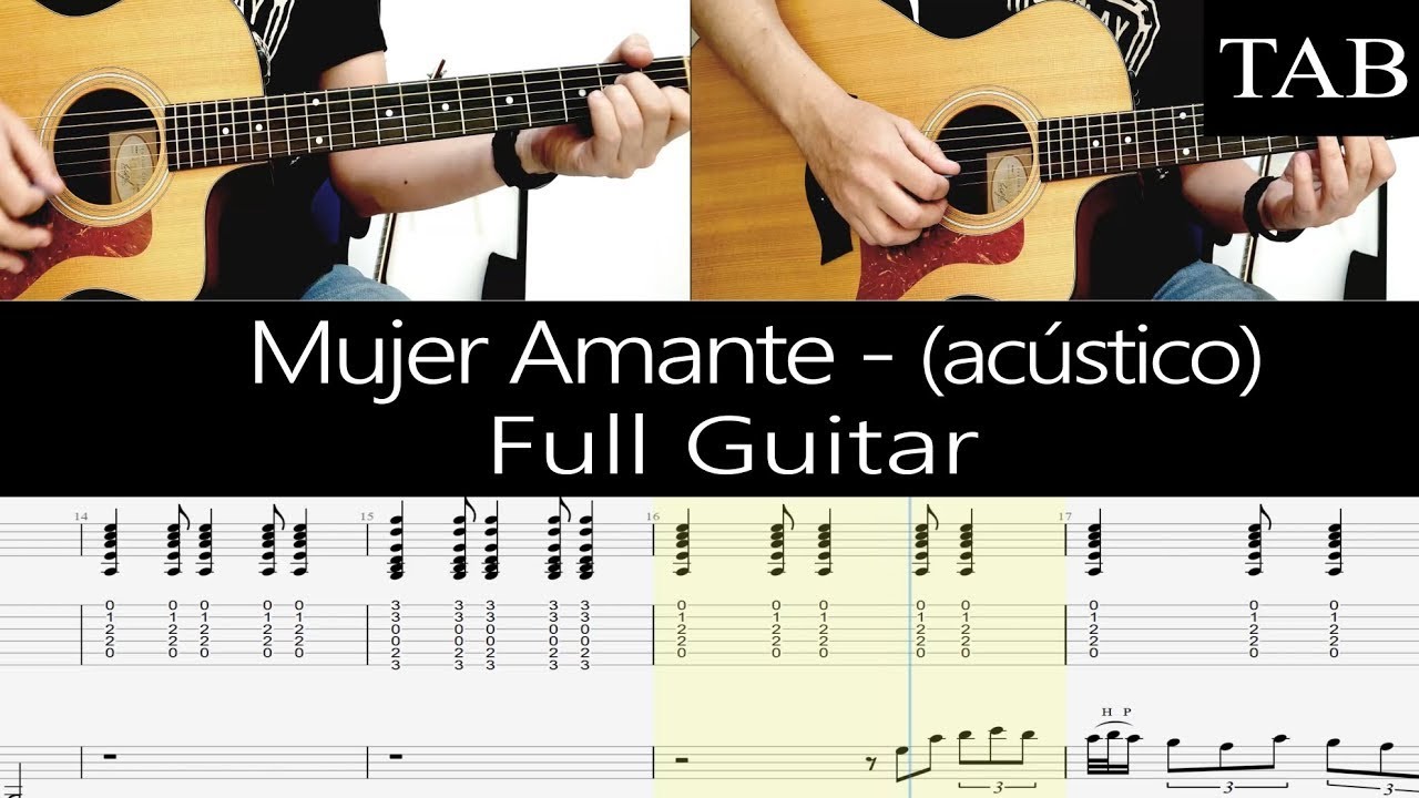 MUJER AMANTE (Acústico) - Rata Blanca (Walter Giardino): FULL cover guitarra + TAB