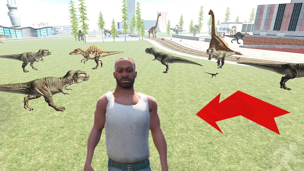Franklin In City🌳 With 100 dinosaur ⚠️🚨- indian  bick driving 3d