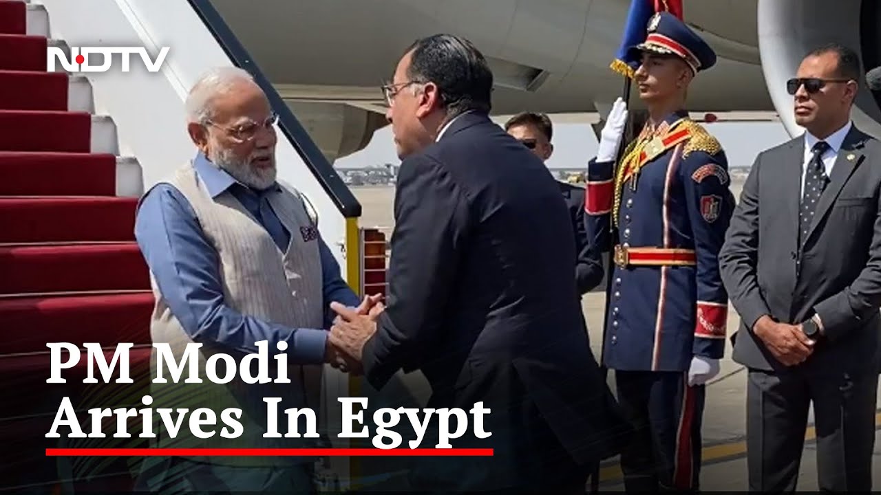 PM Modi Lands In Egypt For 1st Bilateral Visit By Indian Prime Minister In 26 Years
