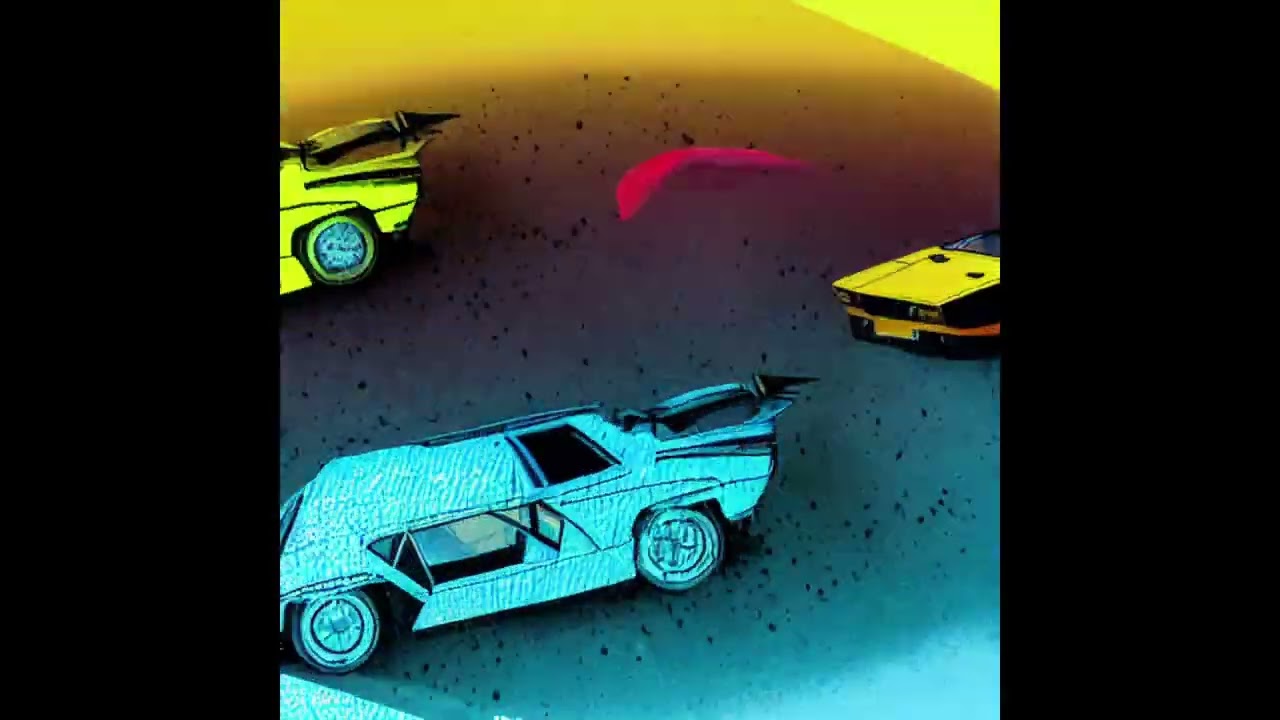 Synthwave Retrowave Beachwave (AI art mix)