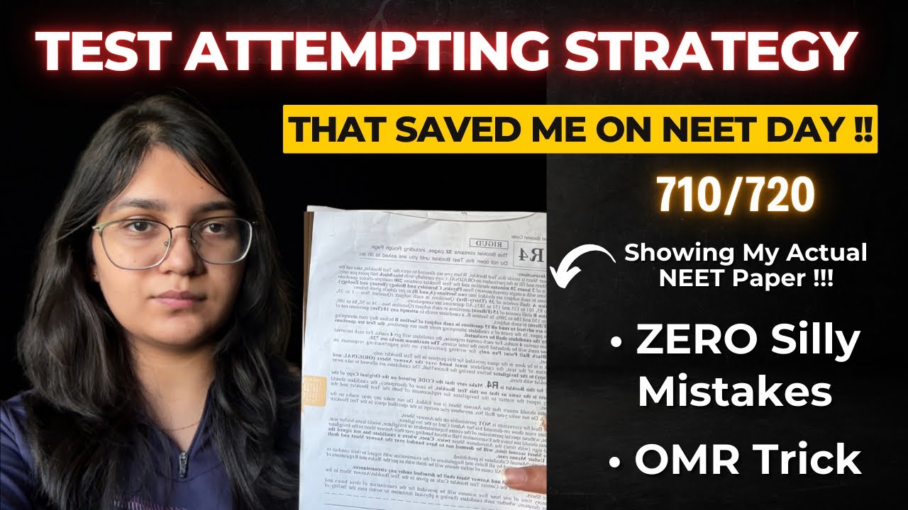 NEET Topper’s 3 ROUND Test Attempting Strategy 🤫!! Helped me SCORE 710 in NEET ⁉️