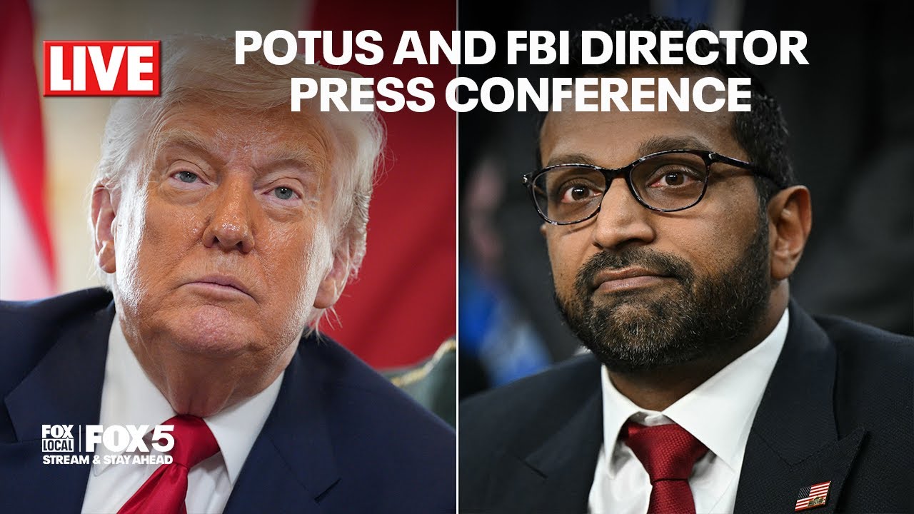LIVE: President Donald Trump and FBI Director Kash Patel hold a press conference