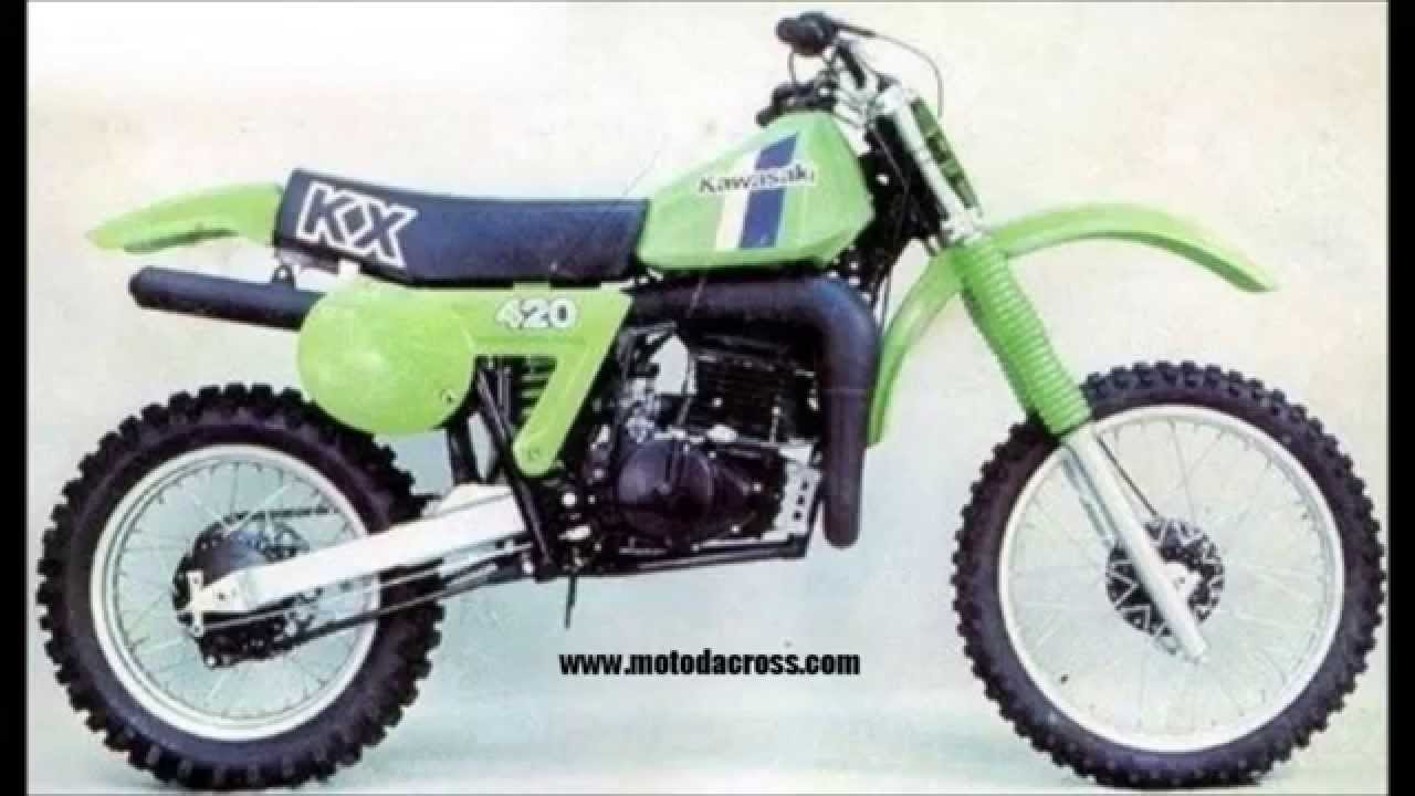 Evolution of Kawasaki kx-500 from 1974 to 2004.