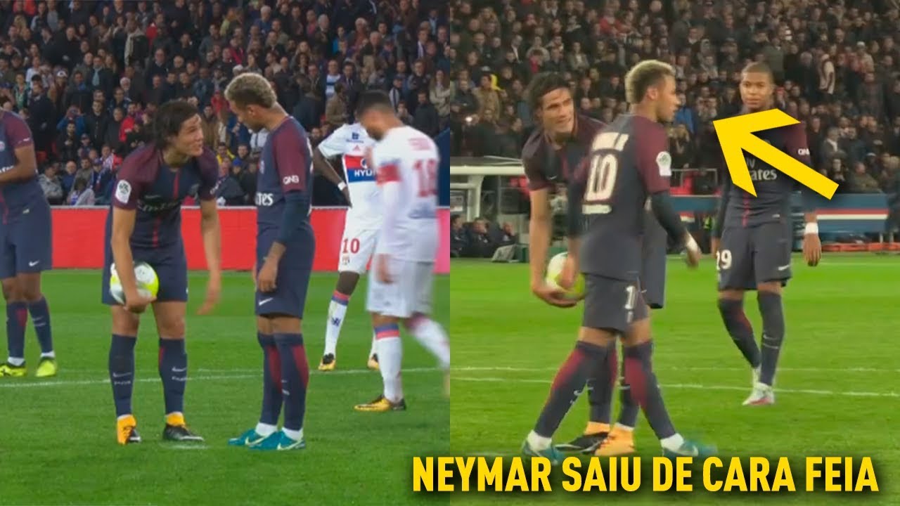 Cavani N&Atilde;O deixa Neymar bater p&ecirc;nalti e ERRA em seguida! - PSG 2 x 0 Lyon