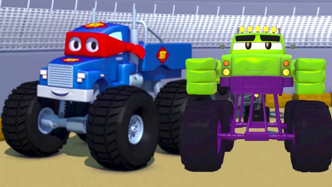 Carl el Super Camión y el Camión Monstruo en Auto City | Dibujos animados para niños