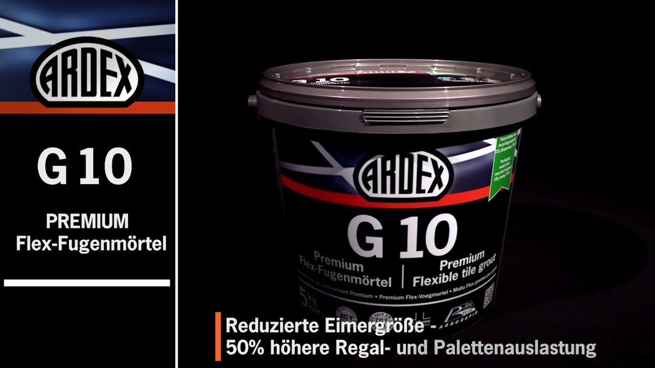 ARDEX G 10 PREMIUM Flex-Fugenmörtel - Nachhaltiger und übersichtlicher