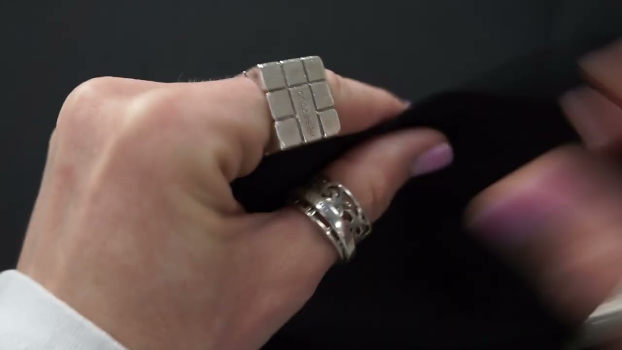 Шерсть дублированная черная меланжевая BETR756