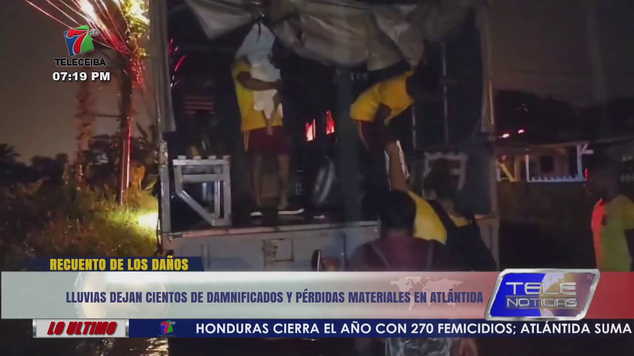 Lluvias dejan cientos de damnificados y pérdidas materiales en Atlántida