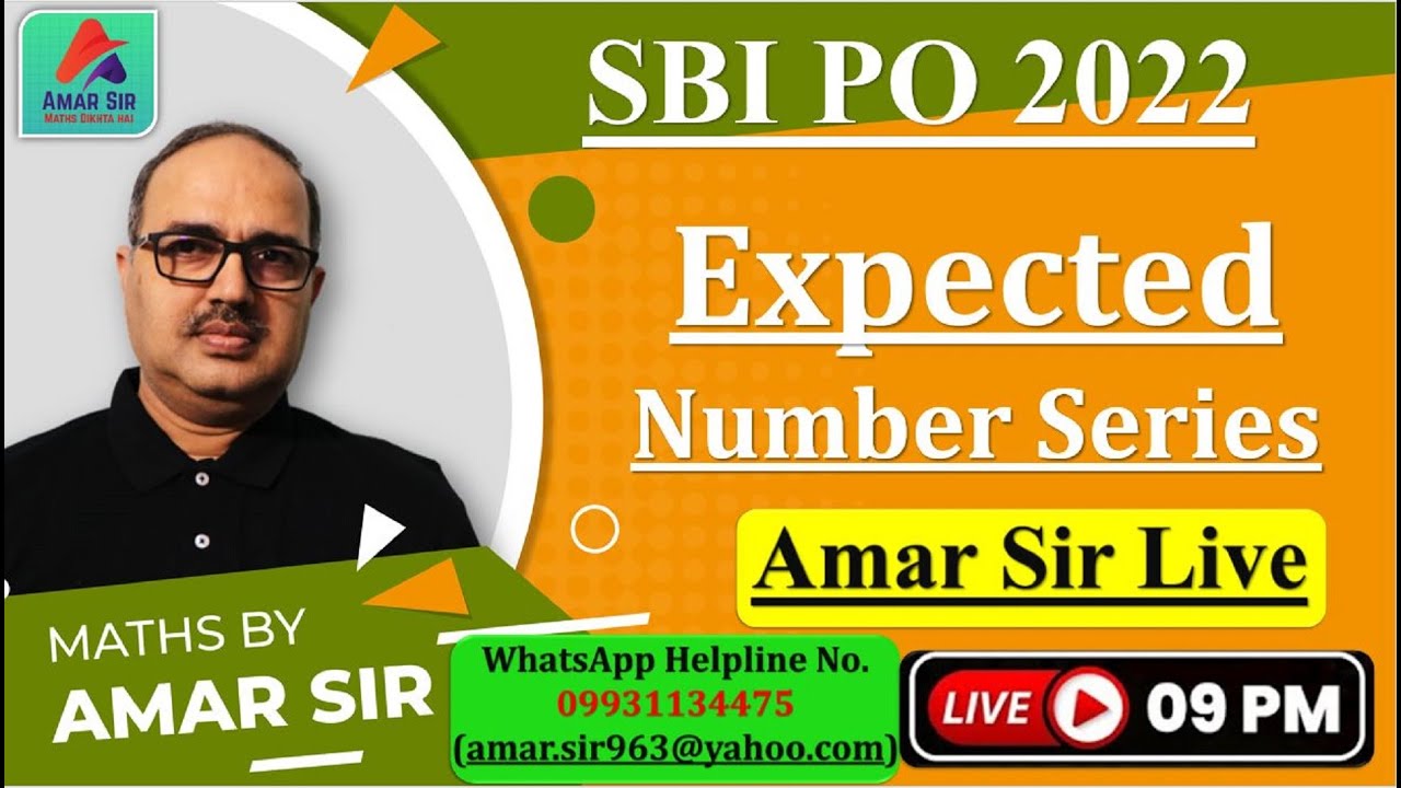 Expected Number Series | Mission SBI PO 2022 | #Amar Sir