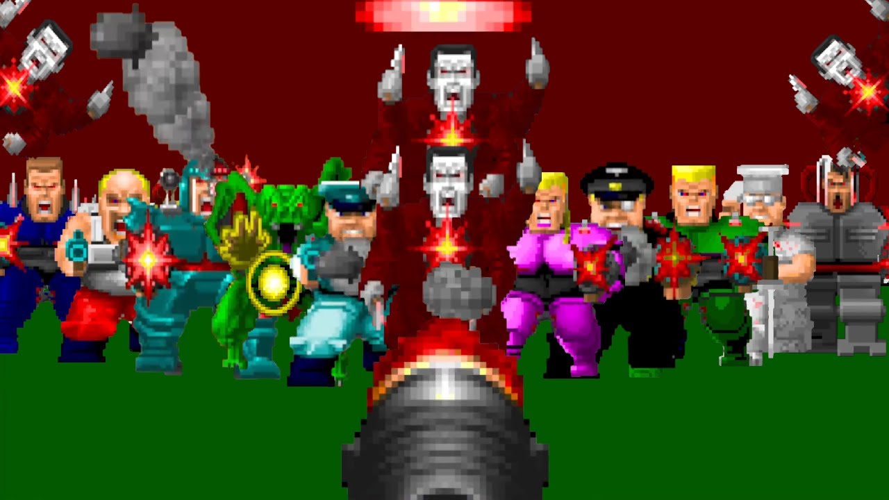 Wolf 3D: Overkill - All Boss Fights, Bazooka only (*Read Description)