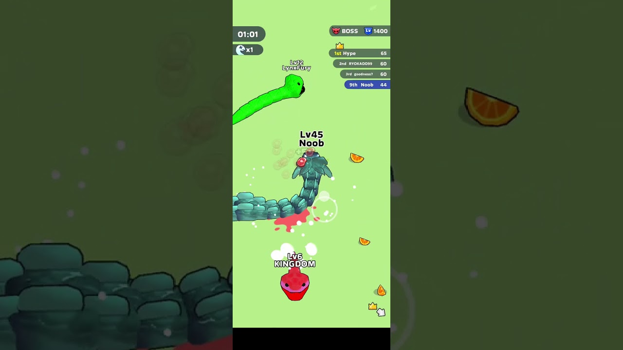 I play snake clash 🙀🙀🙀 Hard game 🎯🎮🐍⛎