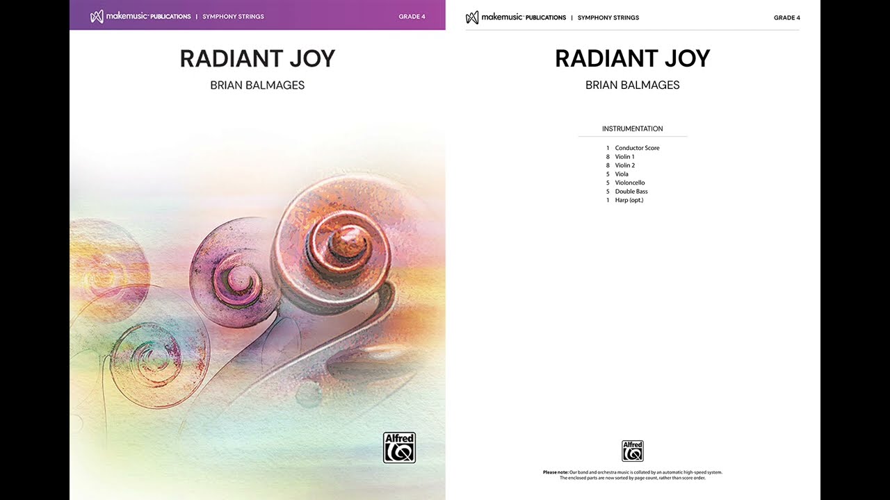 Radiant Joy, by Brian Balmages – Score & Sound