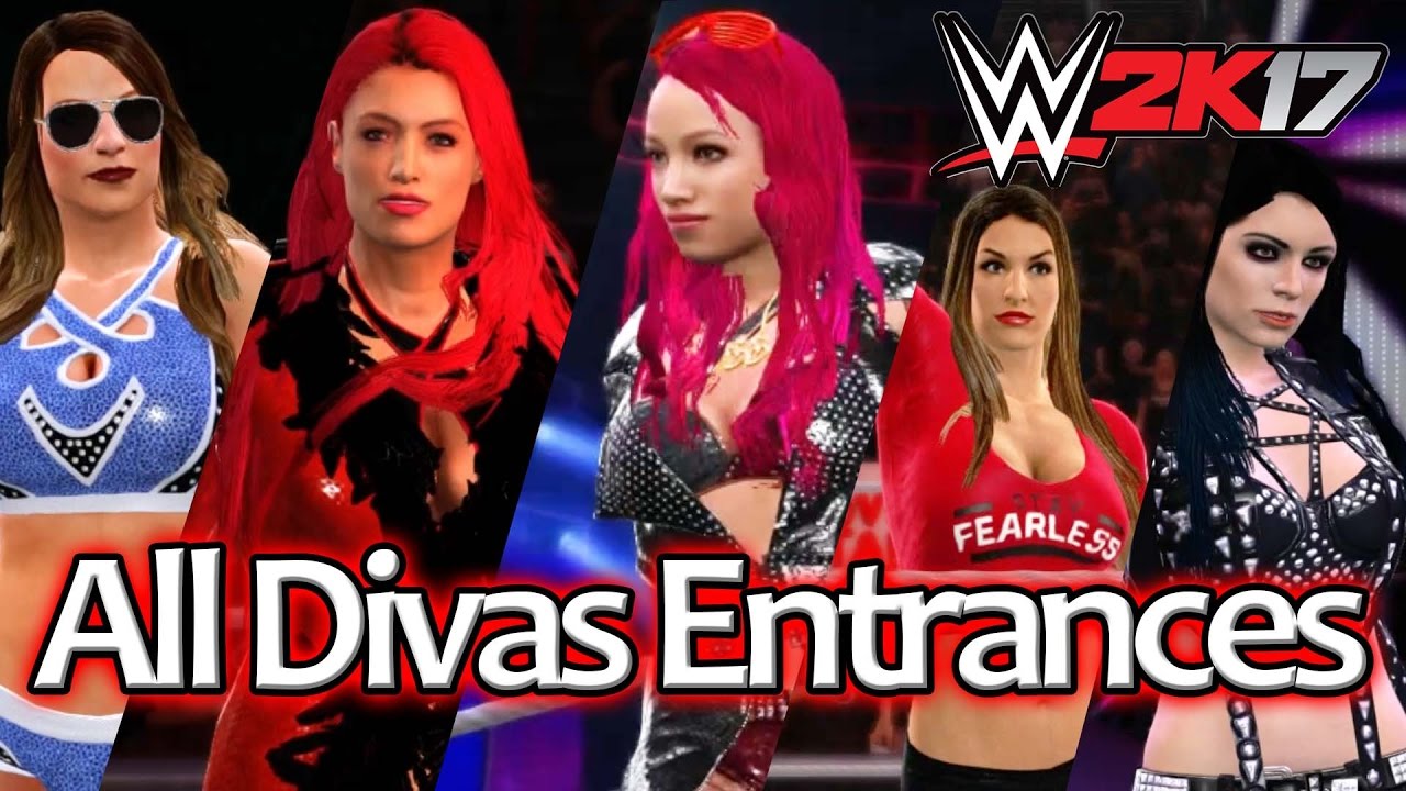 WWE 2K17 - Xbox 360 / Ps3 All Divas / Womens Entrances