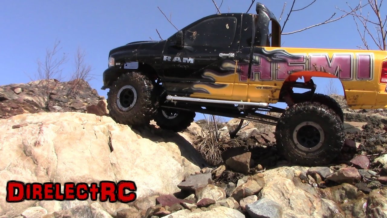 1/6 Scale RC New Bright Dodge body Axial Wraith based chassis Custom - DirelectRC