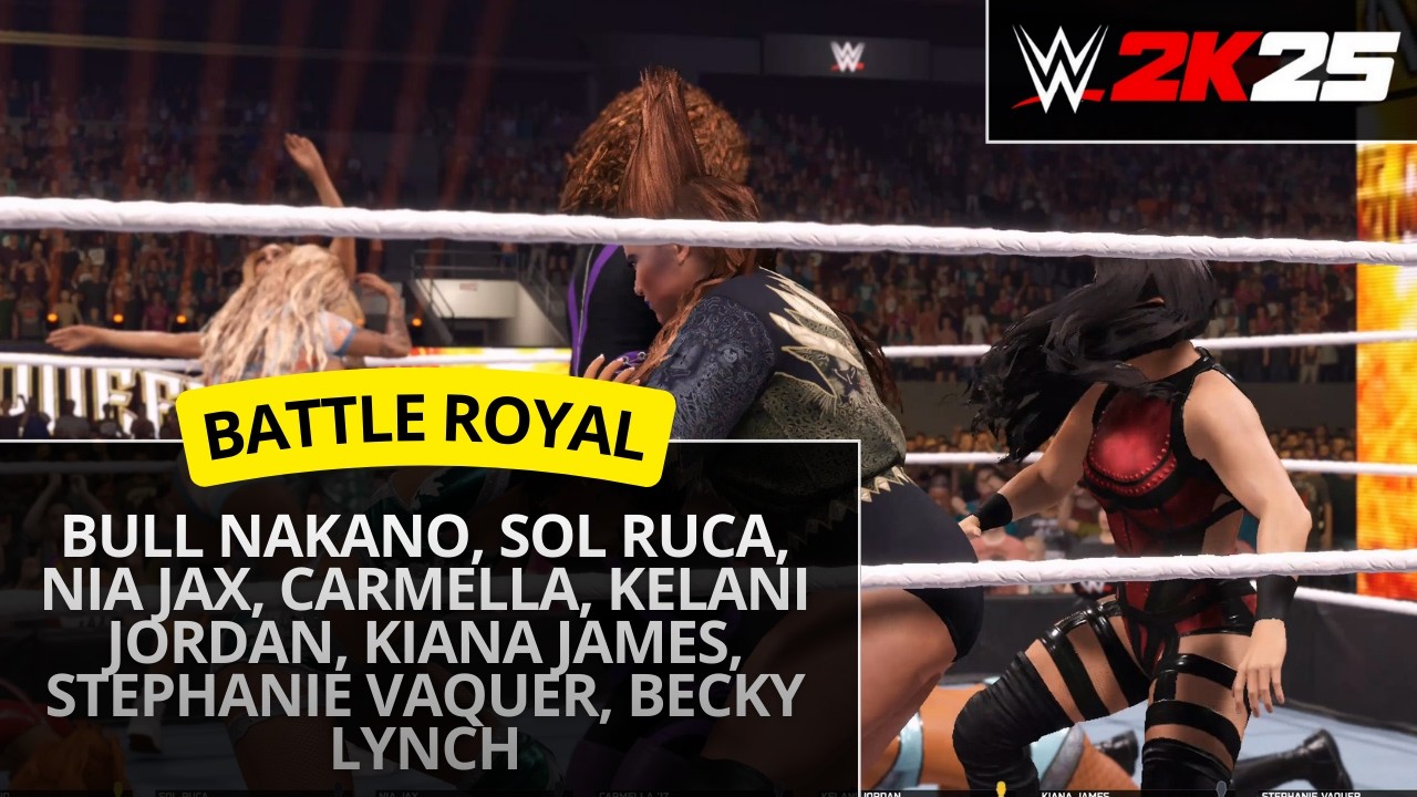WWE 2K25 – Becky Lynch vs Nia Jax vs Stephanie Vaquer vs Bull Nakano (Battle Royal)