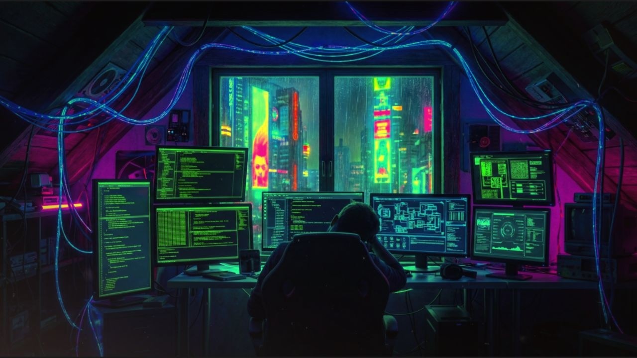 Neon Terminal Radio | Deep Work Programming Radio (1 Hour)