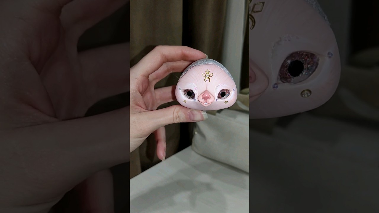 Making a bat face 💕 #softwculpture #cute #artdoll #fantasydoll #handmade #polymerclay #bat