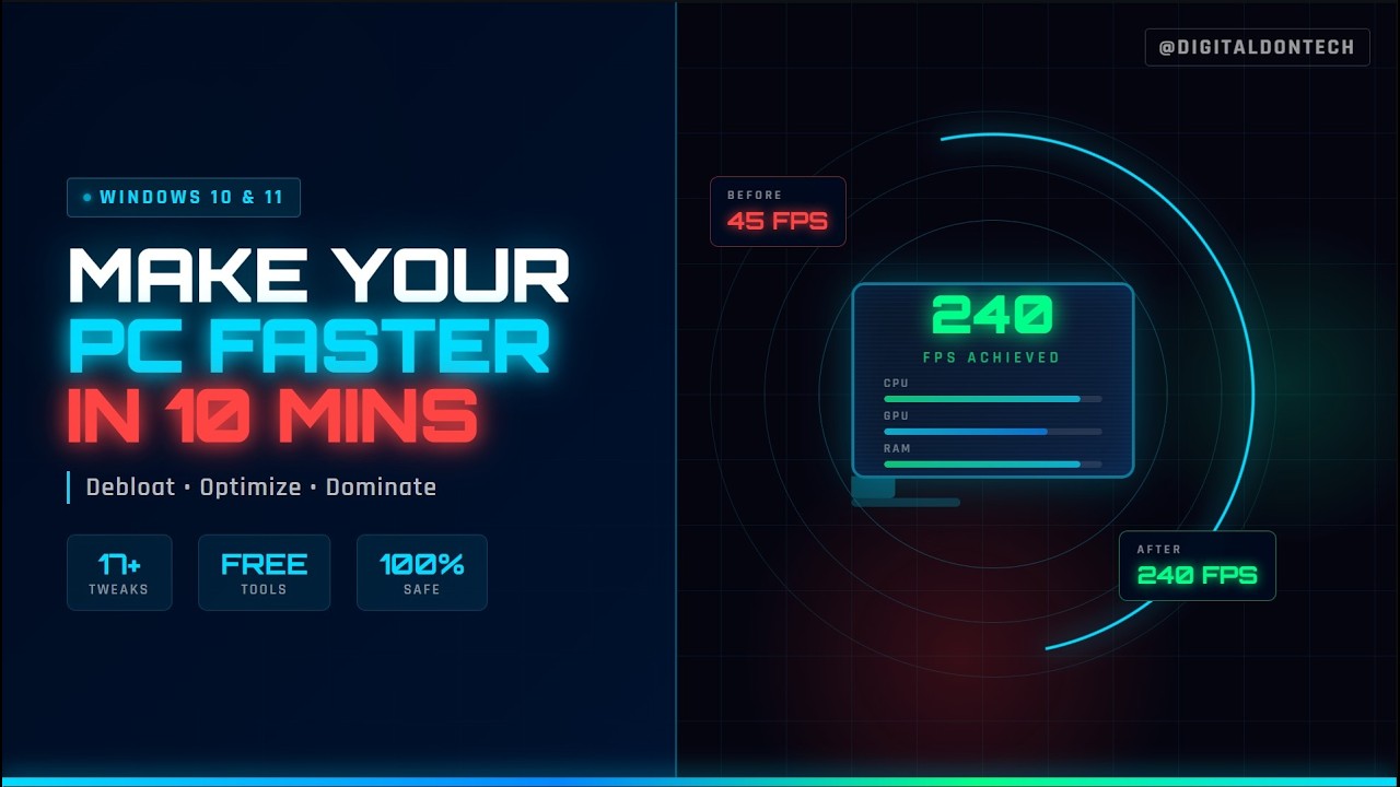 I Made Windows 11 Insanely Fast in 10 Minutes — Debloat Guide 2026