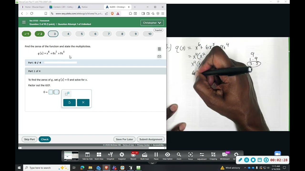 LIT Aleks CA 7 2 Polynomial Functions 2,3