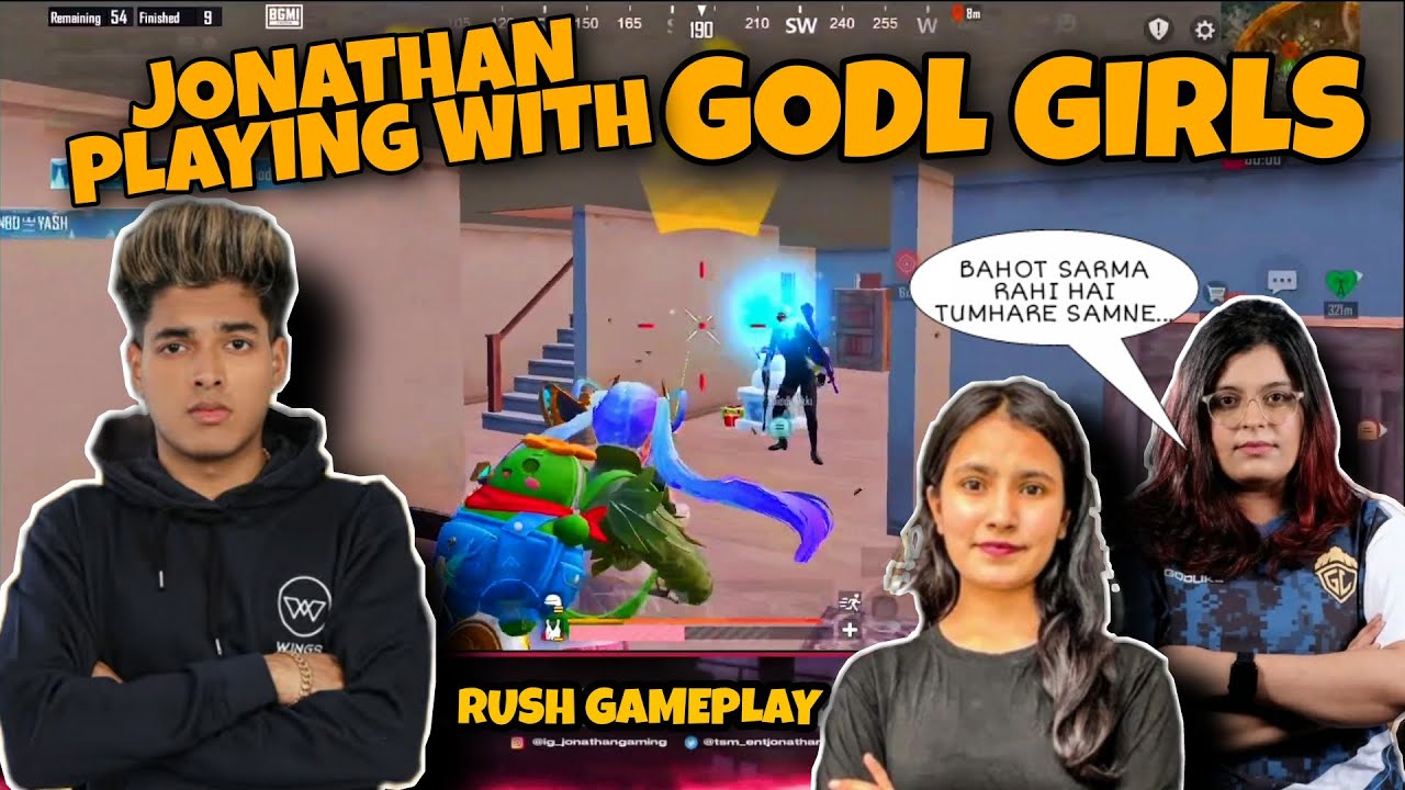 JONATHAN PLAYING WITH GODL GIRLS | RUSH GAMEPLAY | Wo sarma rahi hai ....😚 | ALPHAMAA | NIKKI | MNS
