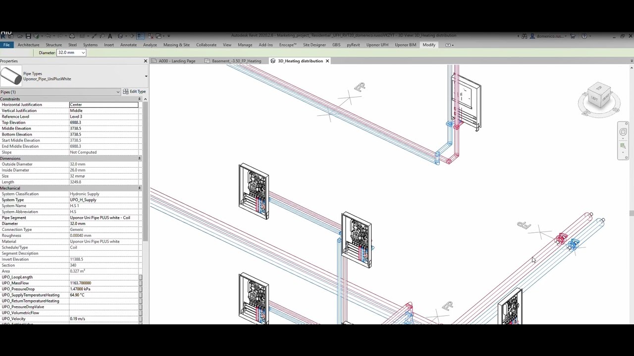Uponor BIM Service: Residential use case (Heating distribution)