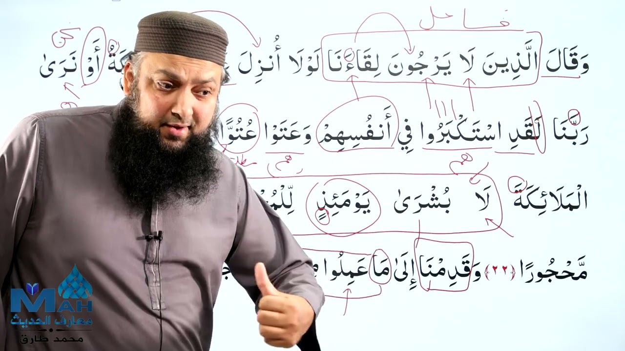 025 Surah Al Furqan 21 - 40 Grammar and Urdu Translation and Tafseer Ibn Kaseer #MAH #اعراب القرآن