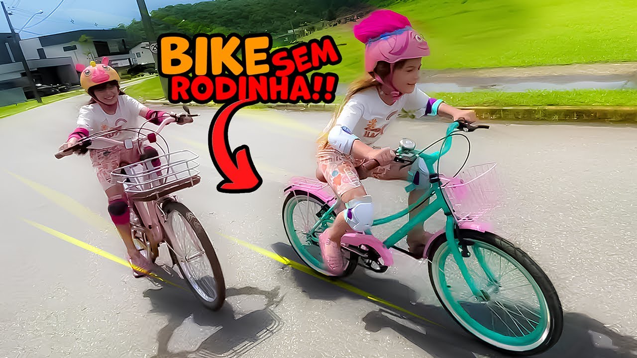 Helena aprendeu a andar de BIKE SEM RODINHA !