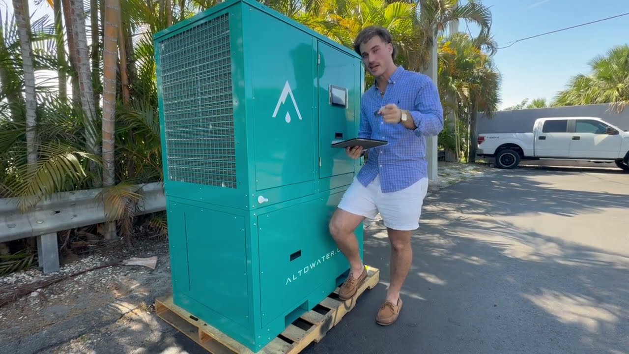 this machine produces 185gal/day of water from thin air - T100 review