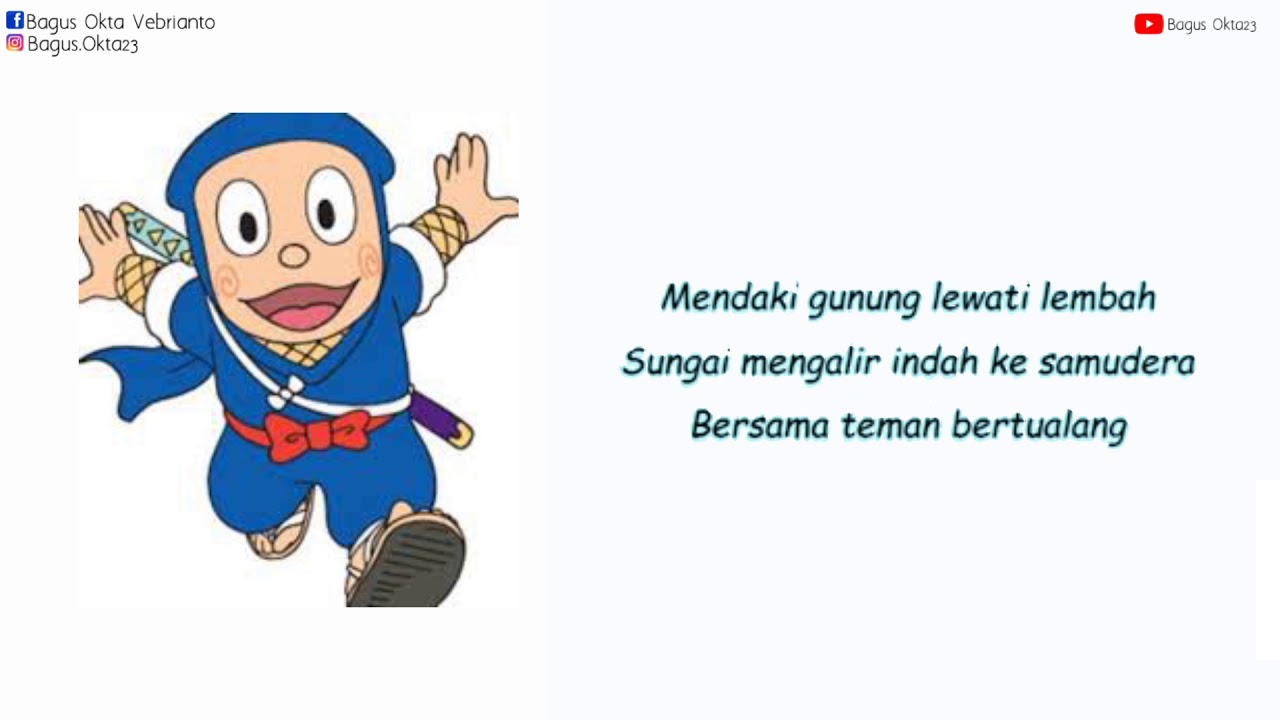 (Lirik) Lagu Pembuka Ninja Hatori Bahasa Indonesia