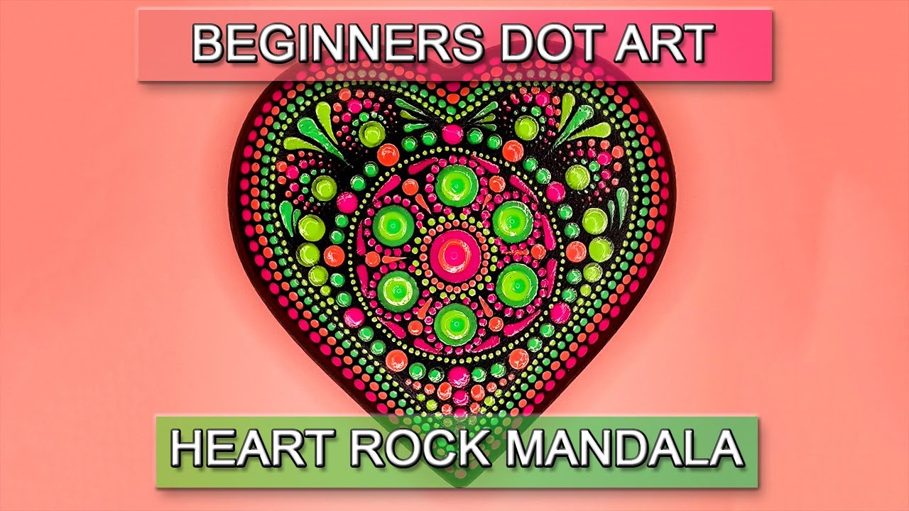 Dot Painting | Beginners Dot Art Pattern | Heart Rock Planning | Part 1