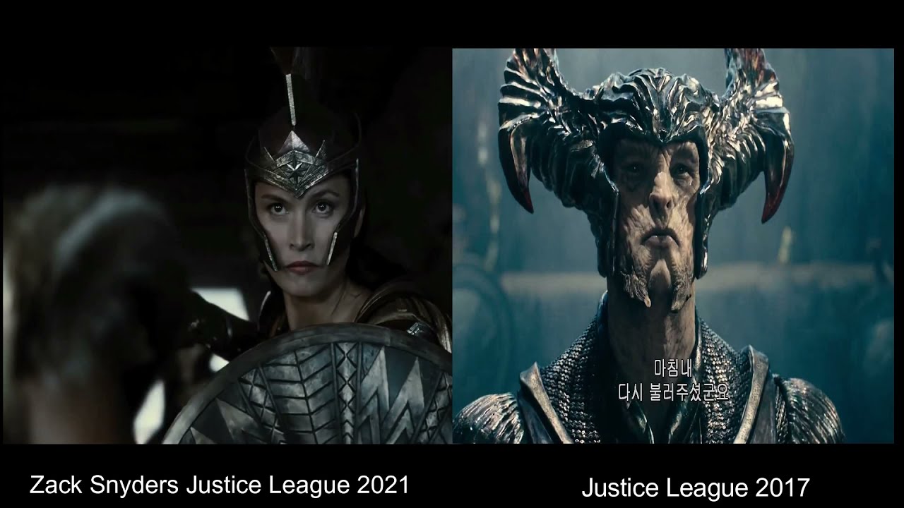 Justice League 2021 vs 2017 | Amazons vs Stephen Wolf - Fight | Zack Synder vs Joss