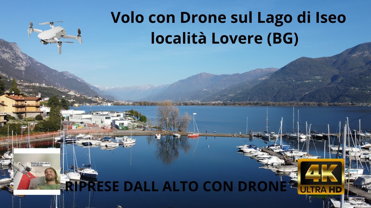 Volo con Drone sul Lago di Iseo localit&agrave; Lovere (BG)