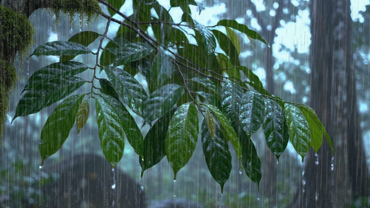 Deep Forest Rain Sounds for Sleeping Instantly 🌧️ Pure Nature Ambience, No Noise,No Music,RELAXATIO